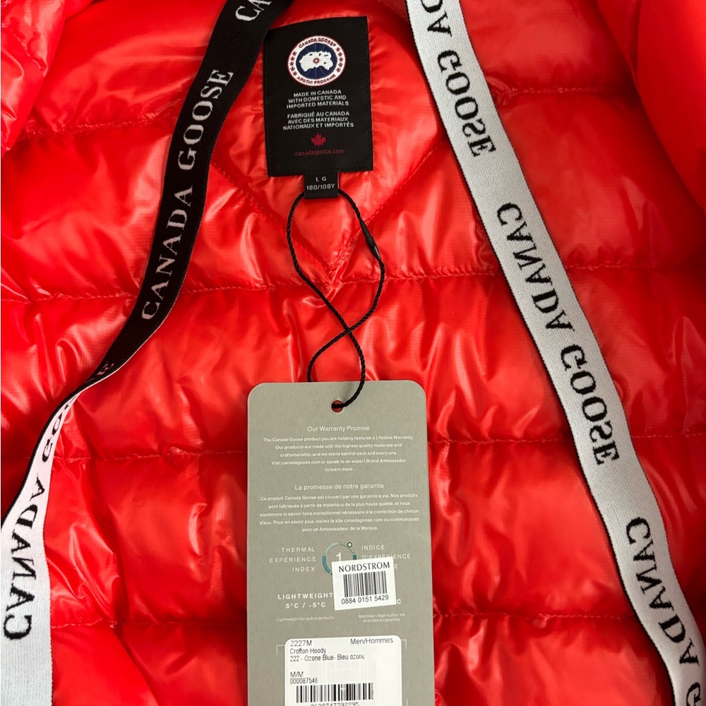 Canada Goose Crofton Hooded Down Parka- Medium - Signal Red- Brand New